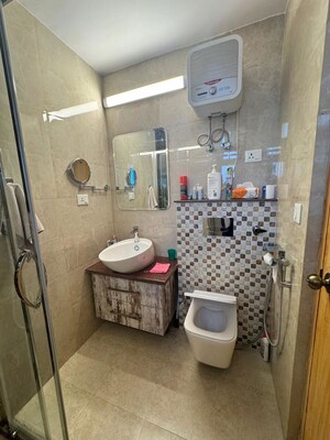 Bathroom in 3 BHK Apartment at Sector 4 Dwarka – for Rent