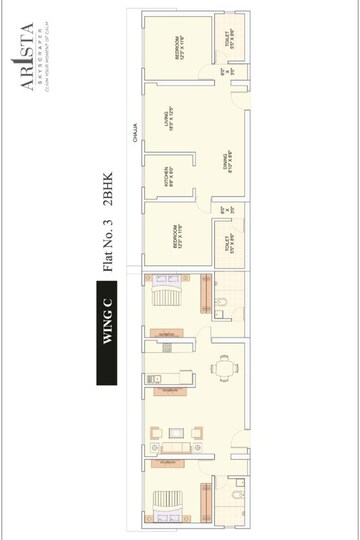 Floor Plan in 2 BHK Apartment at Sahajanand Arista, Goregaon West – for Sale