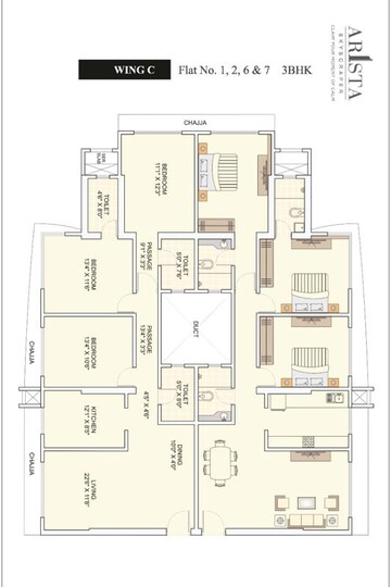 Floor Plan in 2 BHK Apartment at Sahajanand Arista, Goregaon West – for Sale