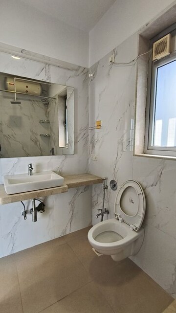 Attached Bathroom in 3 BHK Apartment at Suraj Tranquil Bay 1, Prabhadevi – for Rent