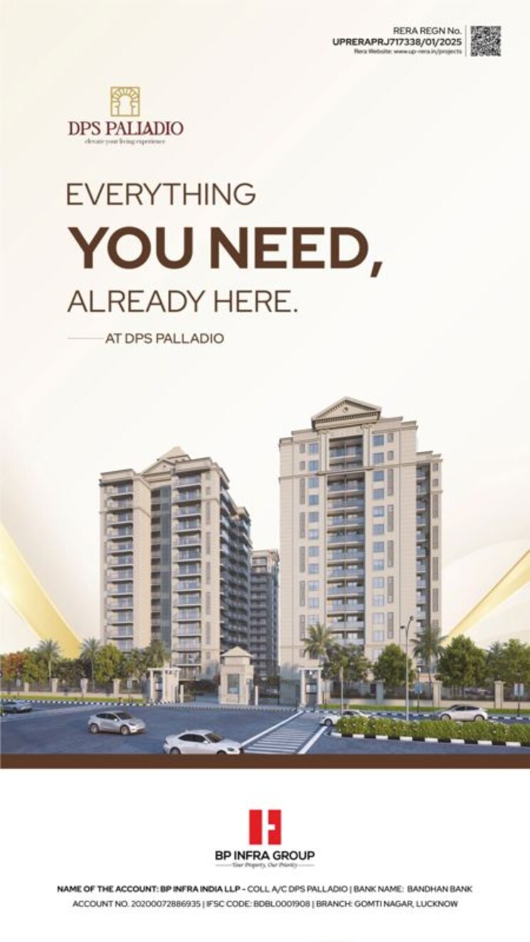 Exterior View, bp-dps-palladio 3.5 Bedroom 2000 Sq.Ft. Apartment In Mastemau Lucknow 9787747