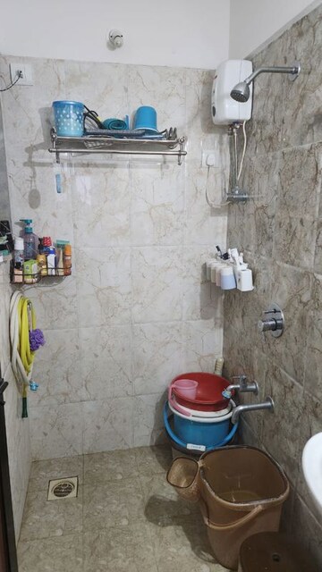 Bathroom in 1 BHK Apartment at Puranik Hometown, Ghodbunder Road – for Rent