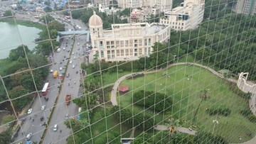 Balcony in 4 BHK Apartment at Lake Front Solitaire, Powai – for Rent