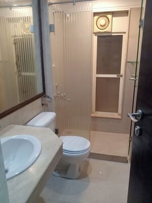 Bathroom in 3 BHK Apartment at Hiranandani Avalon, Powai – for Rent