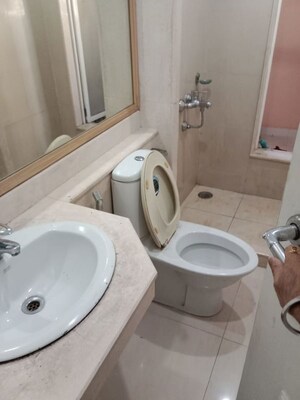 Bathroom in 3 BHK Apartment at Hiranandani Heritage Tower, Powai – for Rent