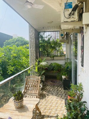 Balcony in 2.5 BHK Apartment at DLF Cyber Park, Sector 20 – for Rent