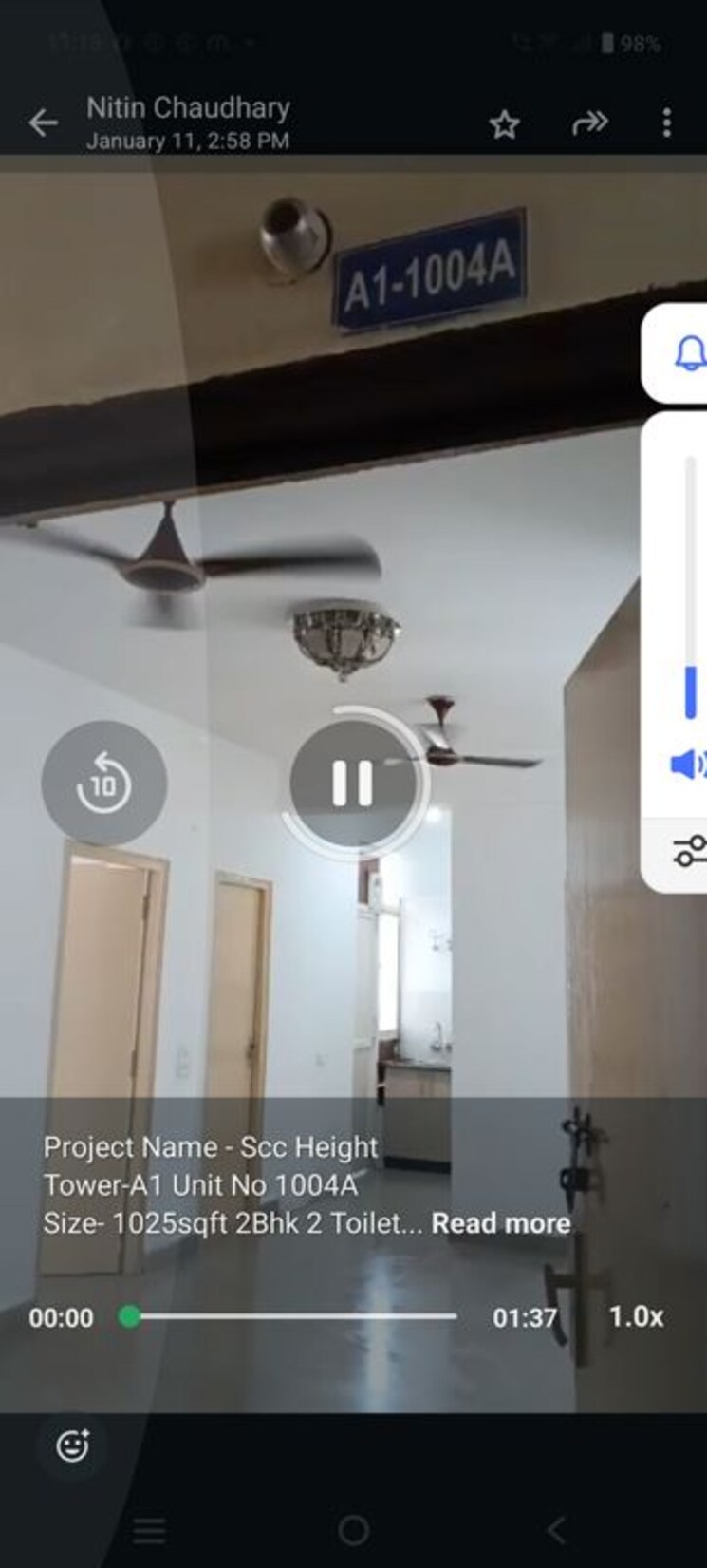 Master Bedroom, scc-heights 2 Bedroom 1025 Sq.Ft. Apartment In Raj Nagar Extension Ghaziabad 9788192