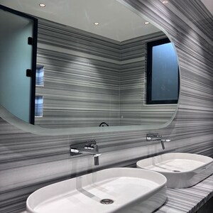 Bathroom in 4 BHK Builder Floor at Green Park Extension – for Sale