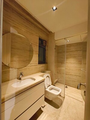 Bathroom in 4 BHK Apartment at Crestwood Apartments, Lower Parel – for Rent