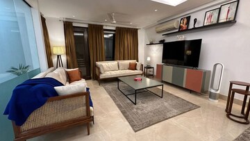 Living Room in 3 BHK Builder Floor at Chattarpur – for Rent