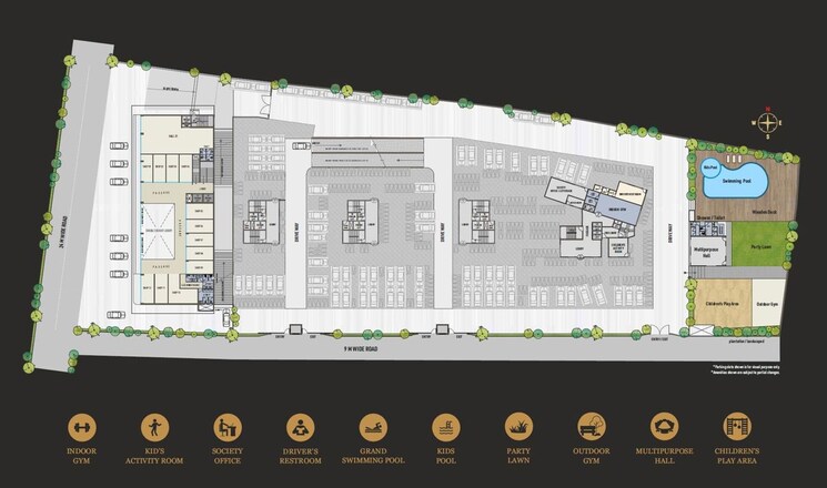 Floor Plan, manish nagar 3 Bedroom 1535 Sq.Ft. Apartment In Manish Nagar Nagpur 9789868