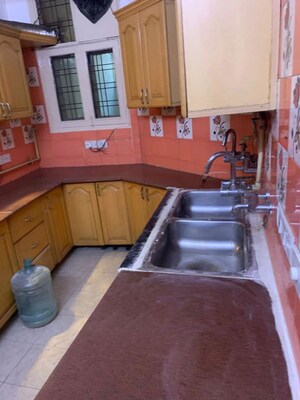 Kitchen in 3 BHK Builder Floor at Sarvodaya Enclave – for Rent