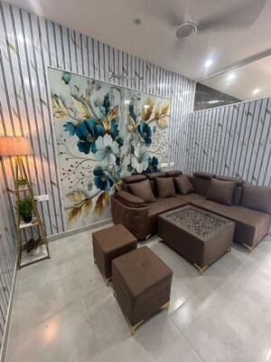 Living Room in Studio Apartment at DAH Greentech NX Corporate Suites, Tech Zone 4 Greater Noida – for Rent