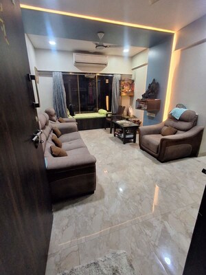 Living Room in 1 BHK Apartment at Royal Galaxy, Ulhasnagar – for Sale