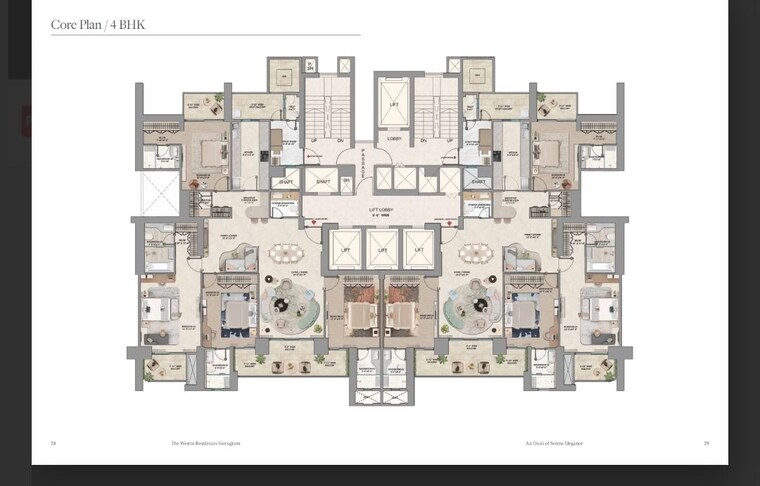 Floor Plan, whiteland-urban-resort 4 Bedroom 3987 Sq.Ft. Apartment In Sector 103 Gurgaon 9793094