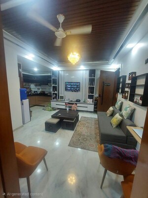 Living Room in 2 BHK Builder Floor at Chattarpur – for Rent