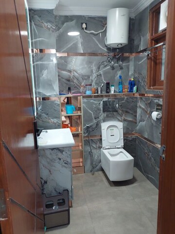 Bathroom in 2 BHK Builder Floor at Chattarpur – for Rent