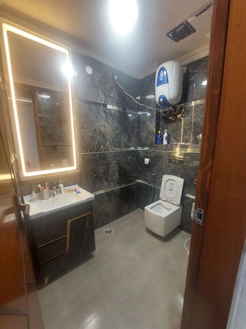Bathroom in 2 BHK Builder Floor at Chattarpur – for Rent