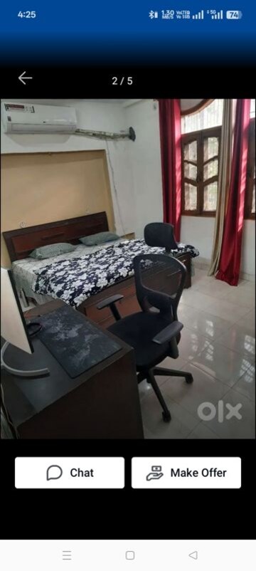 Master Bedroom in 2 BHK Independent House at Gamma Ii Greater Noida – for Rent