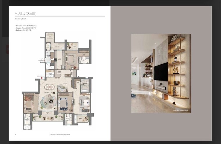 Floor Plan, whiteland-urban-resort 4 Bedroom 4328 Sq.Ft. Apartment In Sector 103 Gurgaon 9793390