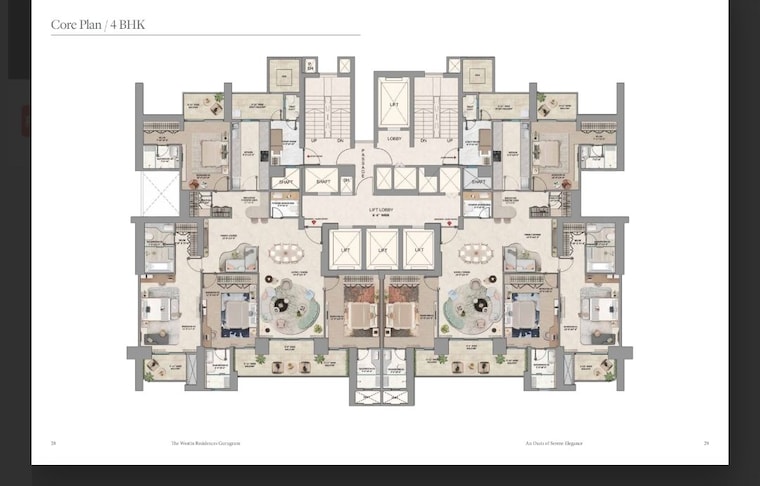 Floor Plan, whiteland-urban-resort 4 Bedroom 4328 Sq.Ft. Apartment In Sector 103 Gurgaon 9793390
