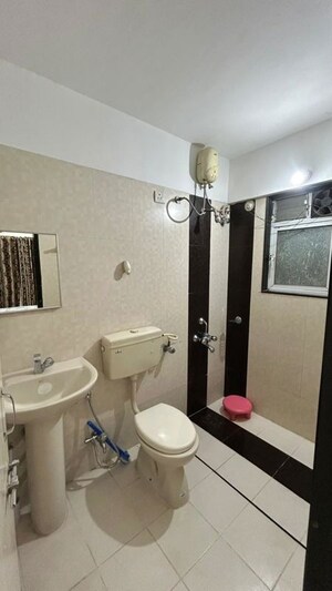 Bathroom in 3 BHK Apartment at Baner Gaon – for Rent