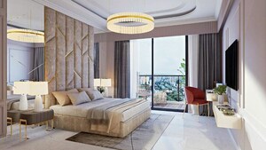 Bedroom in 4 BHK Apartment at Raymond The Address By GS, Bandra East – for Sale