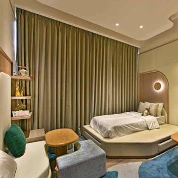 Living Room in 4 BHK Apartment at Rustomjee Crown, Gokhale Road – for Rent