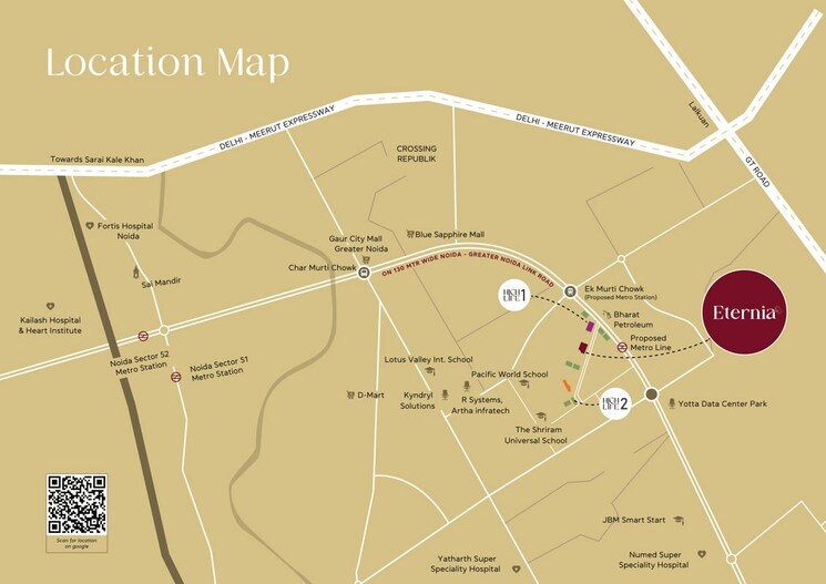 Map Location, tech zone 4 greater noida 4 Bedroom 2625 Sq.Ft. Apartment In Tech Zone 4 Greater Noida Greater Noida 9794000