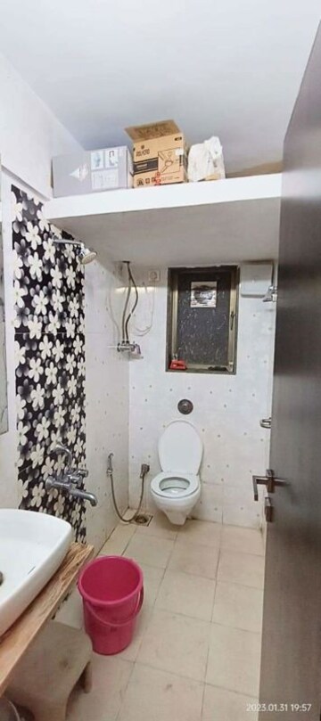 Bathroom in 1 BHK Apartment at Bachraj Landmark, Virar West – for Rent