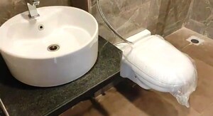 Bathroom in 3 BHK Apartment at The Park Residency Andheri, Andheri West – for Rent