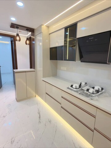 Kitchen in 1 RK Apartment at Enkay Towers, Sector 19 – for Rent