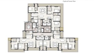 Floor Plan in 3 BHK Apartment at Landmark Skyvue, Sector 103 – for Sale