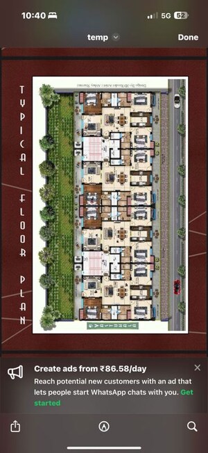 3 BHK Builder Floor – Exterior View View at TDI The Retreat, Sector 89 - for Sale