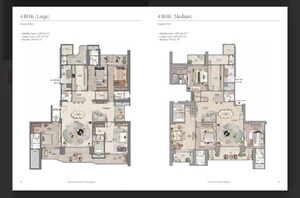 Floor Plan in 4 BHK Apartment at Whiteland Urban Resort, Sector 103 – for Sale
