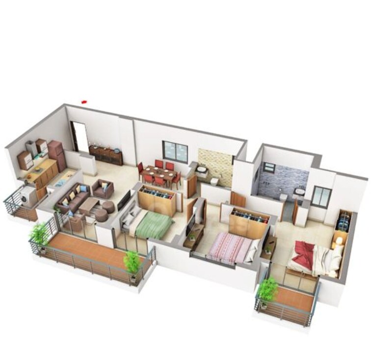 Floor Plan, tata-la-vida 2 Bedroom 1330 Sq.Ft. Apartment In Sector 113 Gurgaon 9794974