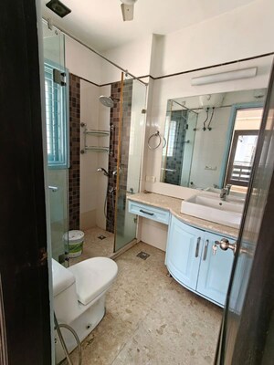 Bathroom in 2 BHK Builder Floor at Vasant Vihar – for Rent