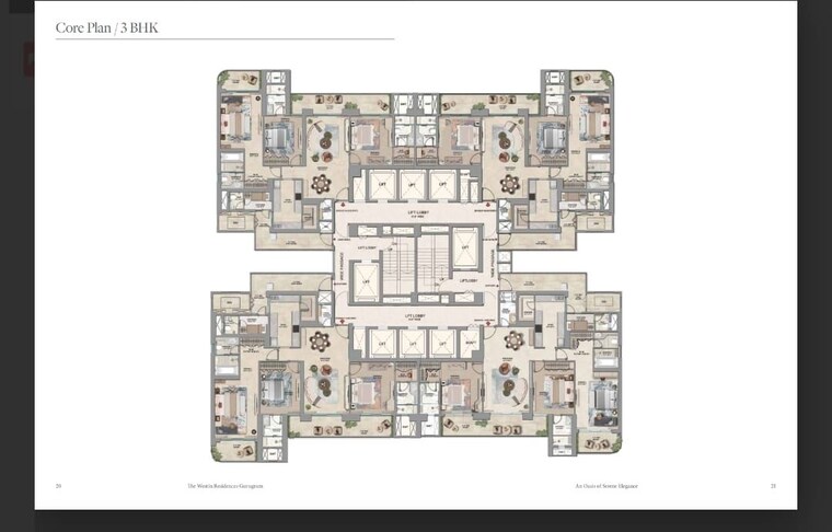 Floor Plan, whiteland-urban-resort 3 Bedroom 2673 Sq.Ft. Apartment In Sector 103 Gurgaon 9794876