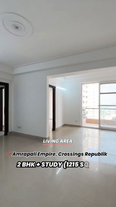 2.5 BHK + Study Room 1215 Sq.Ft. Apartment in Amrapali Empire