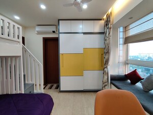 Living Room in  Apartment at Bhartiya Nikoo Homes Phase 2, Thanisandra Main Road – for Rent