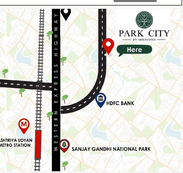 Map Location, shraddha-park-city 1 Bedroom 440 Sq.Ft. Apartment In Borivali East Mumbai 9795647