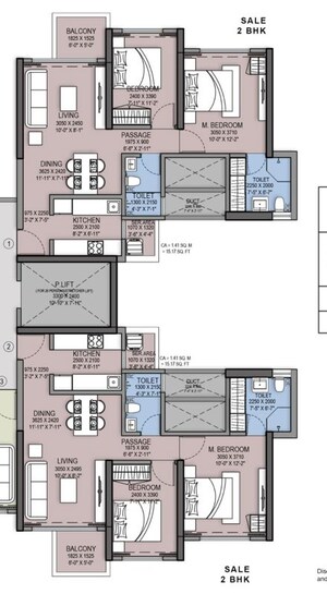 Floor Plan in 1 BHK Apartment at Shraddha Park City, Borivali East – for Sale