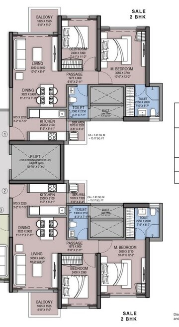 Floor Plan in 1 BHK Apartment at Shraddha Park City, Borivali East – for Sale