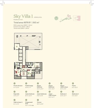Floor Plan in 4 BHK Villa at Max Estate 360, Sector 36a – for Sale