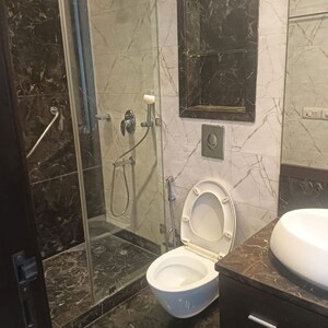 Bathroom in 3 BHK Builder Floor at Panchsheel Enclave – for Rent
