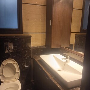 Bathroom in 3 BHK Builder Floor at Panchsheel Enclave – for Rent
