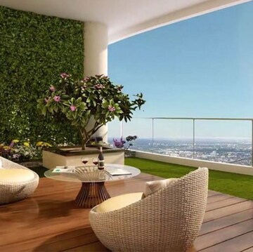 Balcony in 3 BHK Apartment at Enpar Lotus 101 Worli Residences, Kamala Mill – for Rent