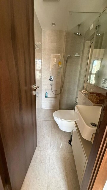 Bathroom in 1 BHK Apartment at Hiranandani Regent Hill, Powai – for Rent