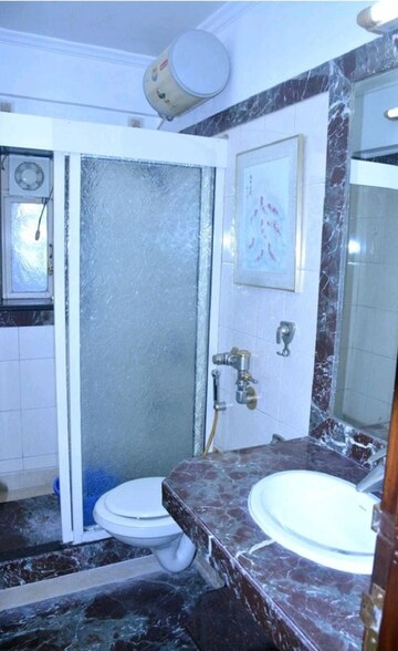 Bathroom in 3 BHK Apartment at Bandra West – for Rent