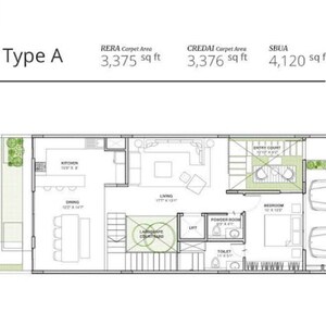 Floor Plan in 5 BHK Apartment at Assetz Earth And Essence, Hosahalli – for Rent